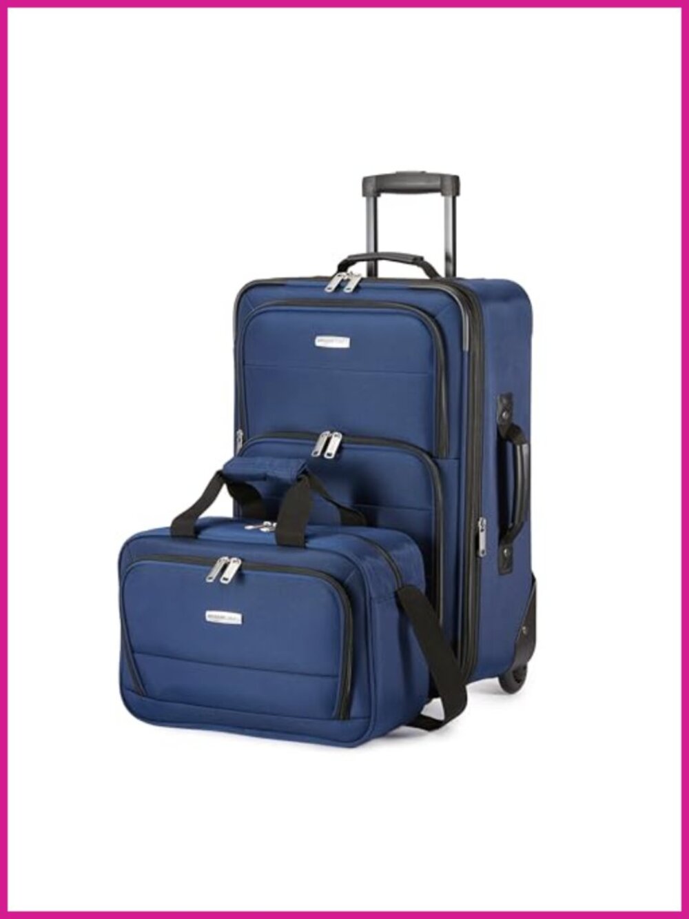 Softside Expandable Luggage Set 23" Wheeled Suitcase & 15" Tote Travel